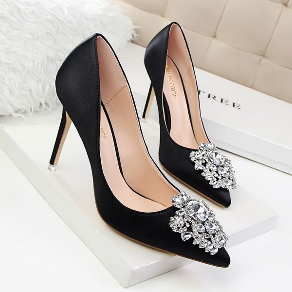 new 2020 spring autumn women pumps elegant rhinestone silk satin high heels shoes ladies party shoes pumps cm, Black
new 2020 spring autumn women pumps elegant rhinestone silk satin high heels shoes ladies party shoes pumps cm, Black