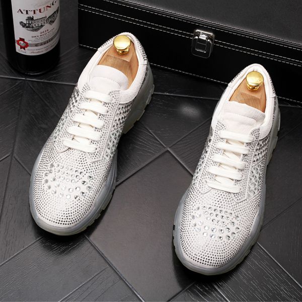 england style mens casual punk hip hop wear natural leather shoes lace-up rhinestone shoe platform sneaker zapatos de hombre man, Black
england style mens casual punk hip hop wear natural leather shoes lace-up rhinestone shoe platform sneaker zapatos de hombre man, Black