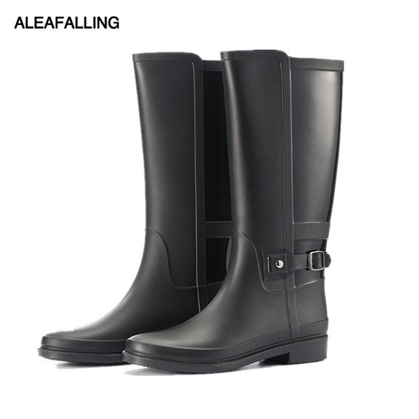 autumn and winter new products fashion rain boots women solid color buckle high tube rain shoes anti-skid and waterproof shoes, Black
autumn and winter new products fashion rain boots women solid color buckle high tube rain shoes anti-skid and waterproof shoes, Black