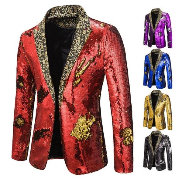 men casual sequin jacket suit men wedding party stage costumes nightclub prom blazer singer performance wear, White;black 
men casual sequin jacket suit men wedding party stage costumes nightclub prom blazer singer performance wear, White;black