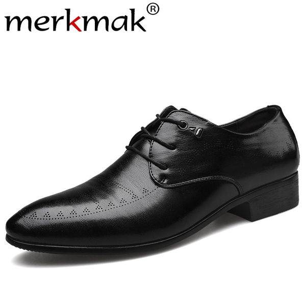 merkmak business men shoes fashion lace-up leather shoes 2019 new arrival male dress breathable big size formale footwear, Black
merkmak business men shoes fashion lace-up leather shoes 2019 new arrival male dress breathable big size formale footwear, Black