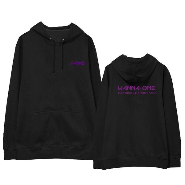 kpop wanna one 2020 new loose hoodies women streetwear korean autumn warm hooded sweatshirts men pullovers lady harajuku clothes, Black 
kpop wanna one 2020 new loose hoodies women streetwear korean autumn warm hooded sweatshirts men pullovers lady harajuku clothes, Black