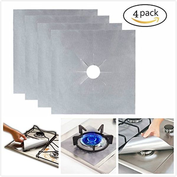 4-pack gas range protectors - silver/grey gas stove burner protector liner cover clean mat pad - reusable, non-stick, dishwasher safe, easy
4-pack gas range protectors - silver/grey gas stove burner protector liner cover clean mat pad - reusable, non-stick, dishwasher safe, easy