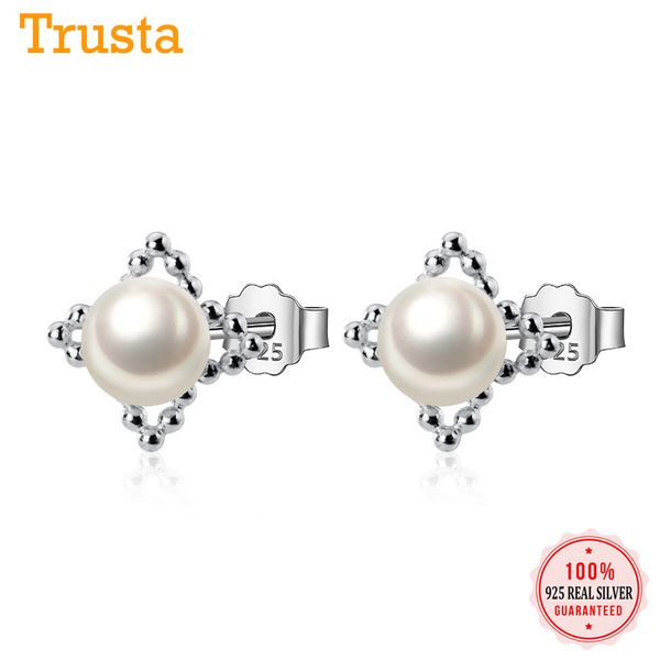 trustdavis fashion genuine 925 sterling silver artificial pearls flower stud earrings for women wedding jewelry gift ds2175, Golden;silver
trustdavis fashion genuine 925 sterling silver artificial pearls flower stud earrings for women wedding jewelry gift ds2175, Golden;silver