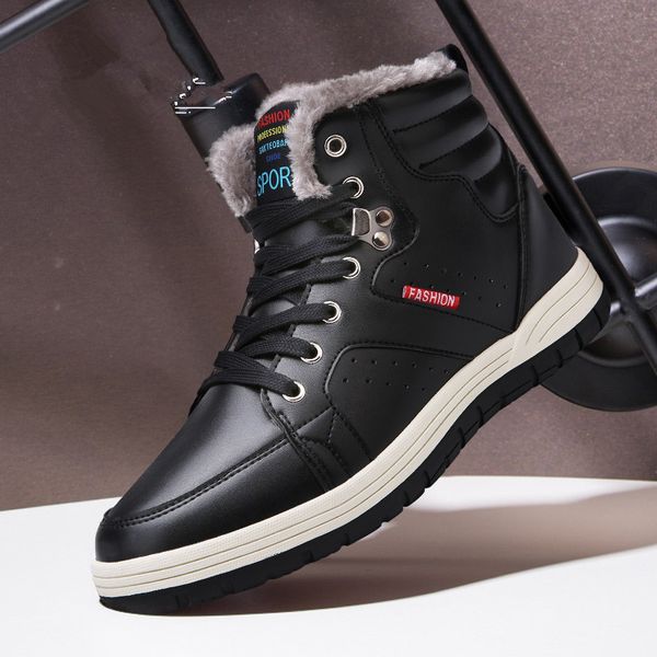 fashion keep warm boots men 2019 winter snow boots men casual plush ankle comfortable high help work shoes hx-057, Black
fashion keep warm boots men 2019 winter snow boots men casual plush ankle comfortable high help work shoes hx-057, Black