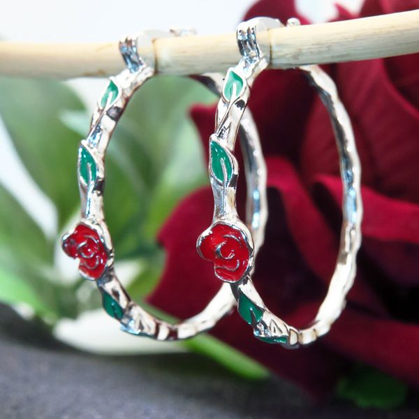 tisonliz vintage silver hoop earrings for women rose flower leaf circle earrings silver statement jewelry gift brincos, Golden;silver
tisonliz vintage silver hoop earrings for women rose flower leaf circle earrings silver statement jewelry gift brincos, Golden;silver