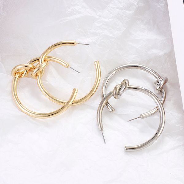 aensoa new fashion gold color knot hoops earrings minimalist twist round circle hoop earrings for women alloy trendy jewelry, Golden;silver
aensoa new fashion gold color knot hoops earrings minimalist twist round circle hoop earrings for women alloy trendy jewelry, Golden;silver