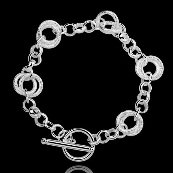 silver round chain bracelet-interlocking circle copper plated bracelet fashionable atmosphere men's bracelet, Golden;silver
silver round chain bracelet-interlocking circle copper plated bracelet fashionable atmosphere men's bracelet, Golden;silver