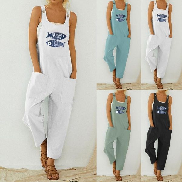 women casual boho jumpsuit summer fish print pocket long romper playsuit harajuku sleeveless strap button pocket jumpsuit ju6, Black;white
women casual boho jumpsuit summer fish print pocket long romper playsuit harajuku sleeveless strap button pocket jumpsuit ju6, Black;white