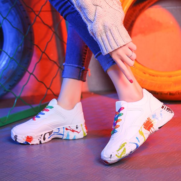 platform sneakers women white women's ladies fashion mixed colors lace-up round toe casual sport shoes #d
platform sneakers women white women's ladies fashion mixed colors lace-up round toe casual sport shoes #d