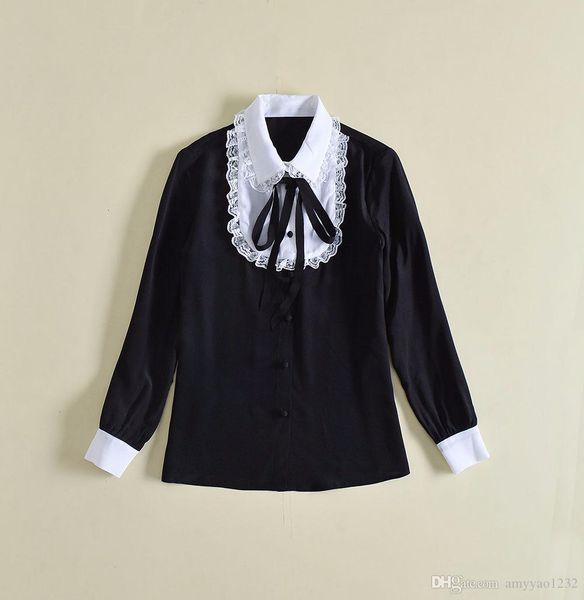 2018 весна марка same стиль рубашки черный шелк длинные рукава очередные pure color fashion нагрудные шеи женщины пром рубашки jq, White
2018 весна марка same стиль рубашки черный шелк длинные рукава очередные pure color fashion нагрудные шеи женщины пром рубашки jq, White