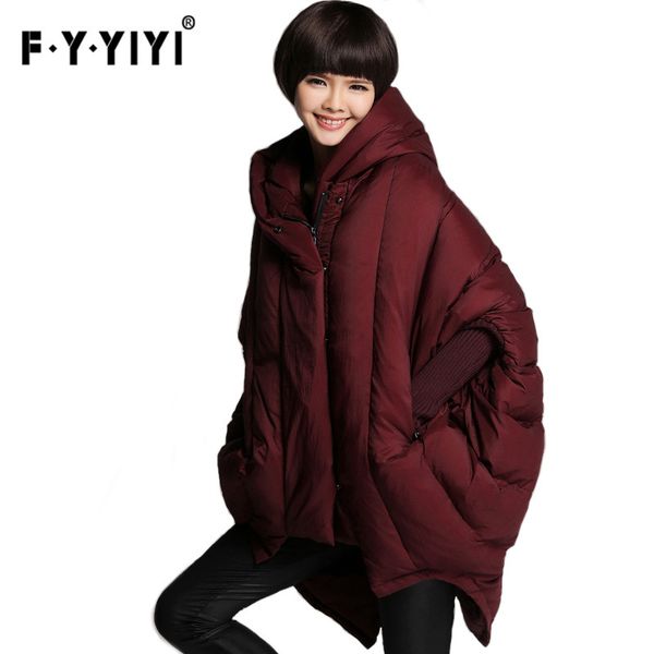 fyyiyi women slim irregular large size down jacket casual hooded loose thick long sleeved coat 90% white duck down jackets, Black
fyyiyi women slim irregular large size down jacket casual hooded loose thick long sleeved coat 90% white duck down jackets, Black