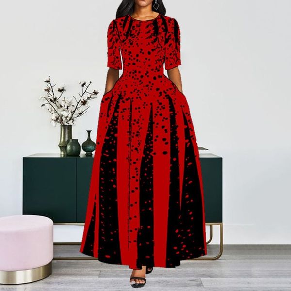 women red black color block summer long dress plus size women clothes elegant office ladies work wear a line vintage maxi dress, White;black
women red black color block summer long dress plus size women clothes elegant office ladies work wear a line vintage maxi dress, White;black