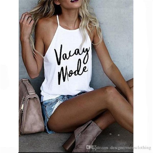 letter vacay mode print ladies summer fine condole belt candy color loose women summer tshirts womens designer shirts, White
letter vacay mode print ladies summer fine condole belt candy color loose women summer tshirts womens designer shirts, White