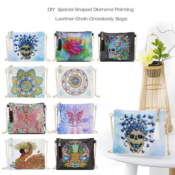 fashion 5d diy skulls flower special shape diamond painting chain shoulder bag women leather pouch christmas gift for girlfriend
fashion 5d diy skulls flower special shape diamond painting chain shoulder bag women leather pouch christmas gift for girlfriend