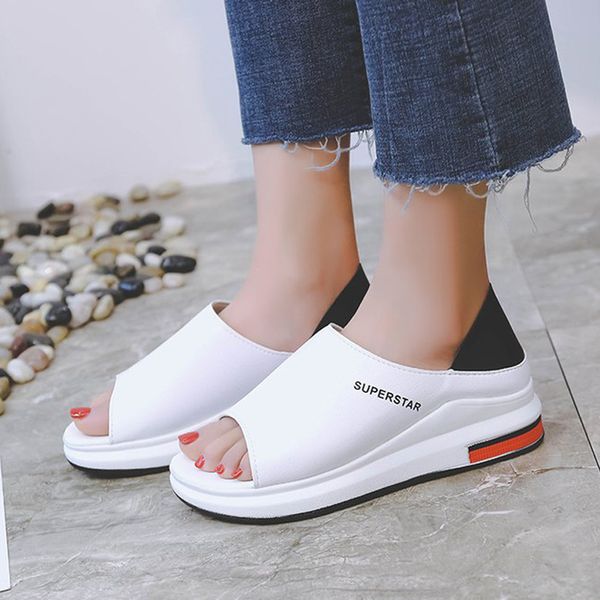women's sandals summer pu thick-soled sandals and slippers casual fashion versatile flat sandal 4 colors large size 42, Black
women's sandals summer pu thick-soled sandals and slippers casual fashion versatile flat sandal 4 colors large size 42, Black
