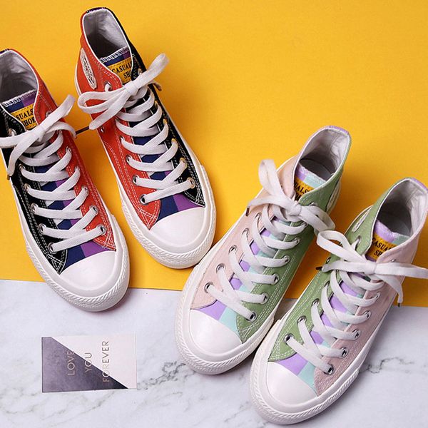 women's shoes color canvas shoes 2020 spring new high-trend flat sneakers casual comfortable canvas sneakers women shoes, Black
women's shoes color canvas shoes 2020 spring new high-trend flat sneakers casual comfortable canvas sneakers women shoes, Black