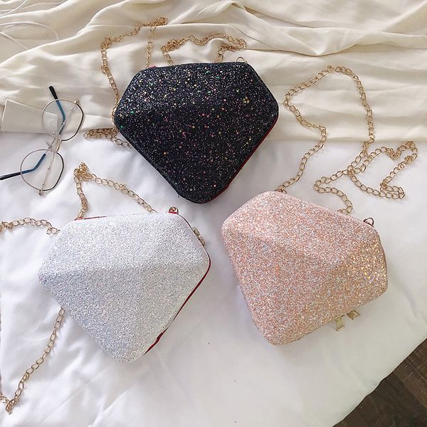 diamond shape design crossbody bag for 2020 new sequin chain women shoulder bag pvc fashion ladies evening messenger bags
diamond shape design crossbody bag for 2020 new sequin chain women shoulder bag pvc fashion ladies evening messenger bags