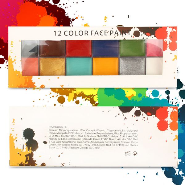 face body paint pigment oil painting 12 colors make up tools for halloween party qs888
face body paint pigment oil painting 12 colors make up tools for halloween party qs888