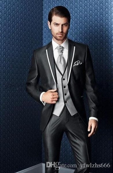 black wedding tuxedos slim fit suits for men groomsmen suit three pieces prom formal suits (jacket+pants+vest+tie) 236, Black;gray
black wedding tuxedos slim fit suits for men groomsmen suit three pieces prom formal suits (jacket+pants+vest+tie) 236, Black;gray