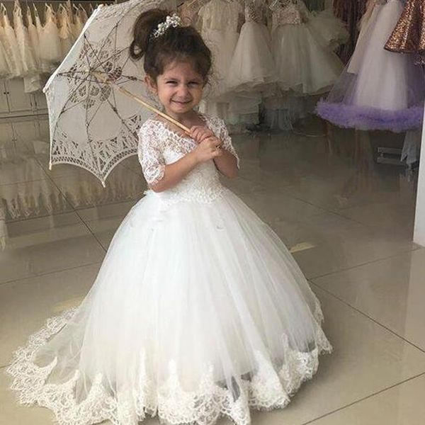 lovely white flower girls' dresses jewel neck tulle lace appliques half sleeve a line girl's pageant party gowns 2020, Red;yellow
lovely white flower girls' dresses jewel neck tulle lace appliques half sleeve a line girl's pageant party gowns 2020, Red;yellow
