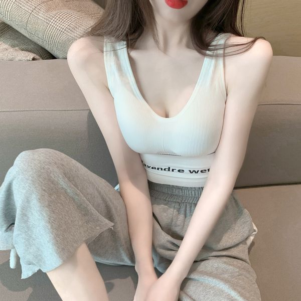 summer wear low collar vest slim letter shirt with narrow straps short sleeveless bottoming shirt sports fitness women, White
summer wear low collar vest slim letter shirt with narrow straps short sleeveless bottoming shirt sports fitness women, White