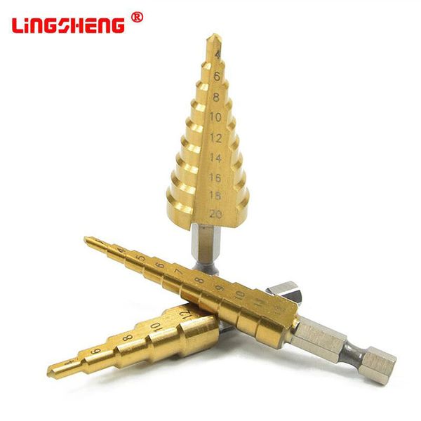 3pcs hss steel titanium step drill bit 3-12mm 4-12mm 4-20mm step cone cutools woodworking wood metal drill bit set
3pcs hss steel titanium step drill bit 3-12mm 4-12mm 4-20mm step cone cutools woodworking wood metal drill bit set