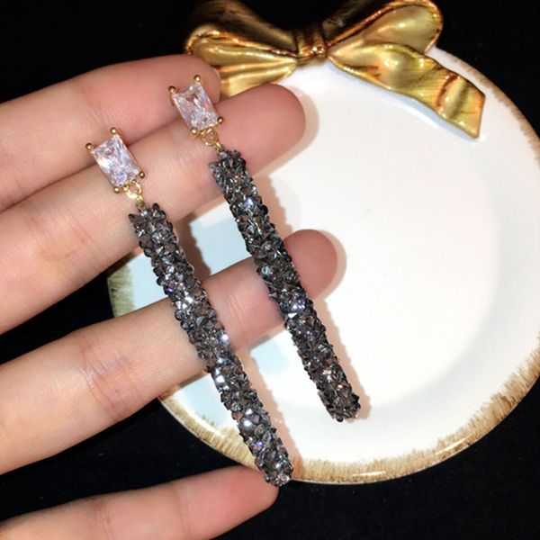 women girls long earrings rhinestones ear drop alloy geometric dangle earrings jewelry gift, Silver
women girls long earrings rhinestones ear drop alloy geometric dangle earrings jewelry gift, Silver