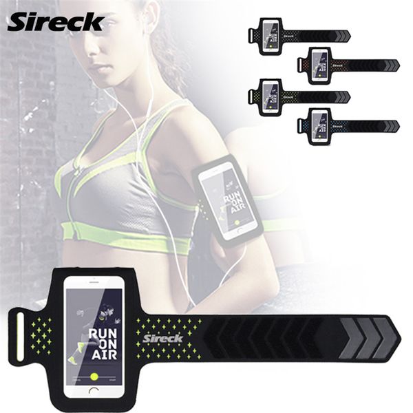 

sireck running bag waterproof men women gym bag 5.0" 5.8" armband phone case sports jogging run arms sport bolsa bolsas