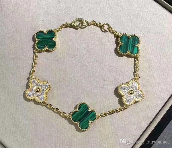high-quality 316l stainless steel shell clover bracelets with green agate four-leaf clover for women 3 colors flower bracelet, Black
high-quality 316l stainless steel shell clover bracelets with green agate four-leaf clover for women 3 colors flower bracelet, Black