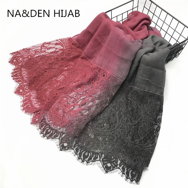 2019 fashion over-size plain luxury viscose flower lace two-tone elegant women scarves shawls muslim hijab wraps bandana 10pcs
2019 fashion over-size plain luxury viscose flower lace two-tone elegant women scarves shawls muslim hijab wraps bandana 10pcs