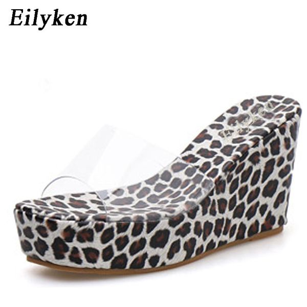 eilyken new design leopard print pvc transparent ladies slippers open-toe platform platform slippers wedge sandals, Black
eilyken new design leopard print pvc transparent ladies slippers open-toe platform platform slippers wedge sandals, Black