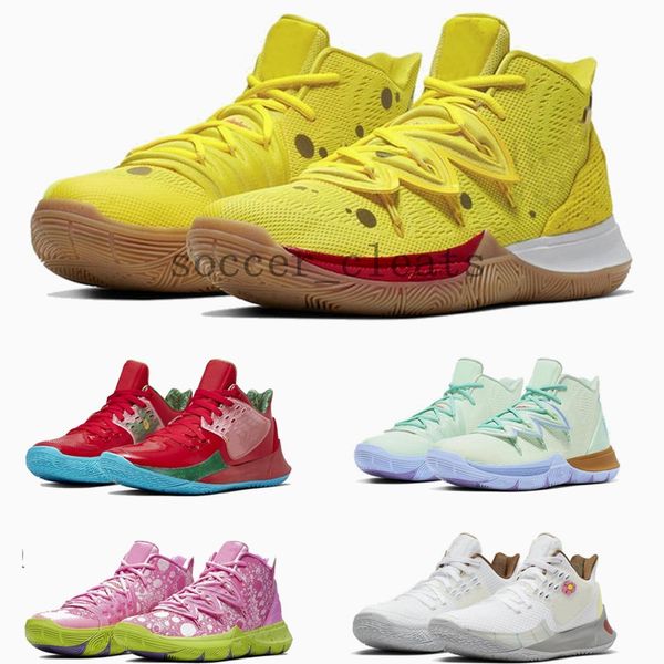 

2019 Zapatos Kyrie 5 Sponge Bobs TV PE мужская баскетбольная обувь дешевые 20-летие губка Baby x 5s des Cha