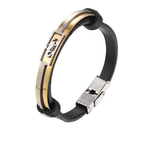 2020 vintage jewelry stainless steel leather scorpio bracelet men charm titanium steel bracelets bangles, Golden;silver
2020 vintage jewelry stainless steel leather scorpio bracelet men charm titanium steel bracelets bangles, Golden;silver