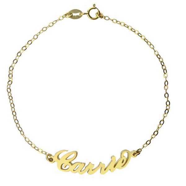 ailin hipping--carrie style name bracelet gold color over silver anklet -role chain personalized name jewelry c18122801, Black
ailin hipping--carrie style name bracelet gold color over silver anklet -role chain personalized name jewelry c18122801, Black