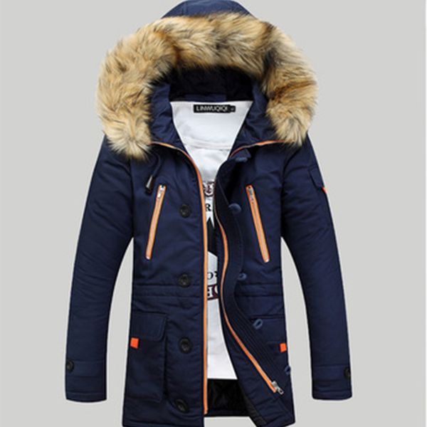 2019 big fur collar warm winter man hiking jacket men plus size fashion zipper men long hooded man jackets coat casual outwear, Blue;black
2019 big fur collar warm winter man hiking jacket men plus size fashion zipper men long hooded man jackets coat casual outwear, Blue;black