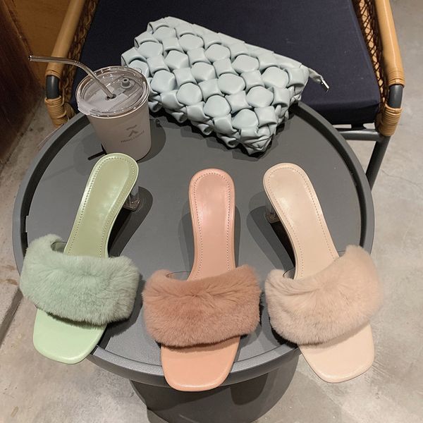 2020 new furry slides for women slippers crystal high heels fur slides outdoor slippers women sandals summer mules shoes female, Black 
2020 new furry slides for women slippers crystal high heels fur slides outdoor slippers women sandals summer mules shoes female, Black