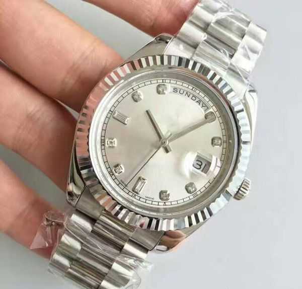2020 new president mens watch sweep white face automatic movement mechanical diamonds day -silver stainess sapphire original clasp men wat, Slivery;brown
2020 new president mens watch sweep white face automatic movement mechanical diamonds day -silver stainess sapphire original clasp men wat, Slivery;brown