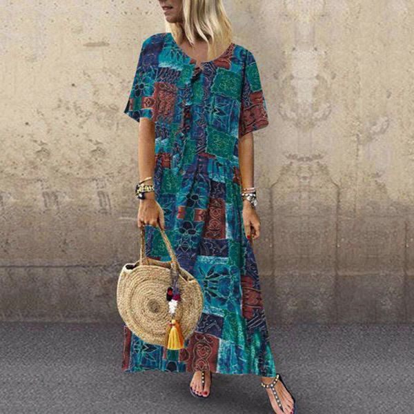women's maxi dress printed short sleeve v-neck maxi dress hem baggy kaftan party long dresses women vestidos de festa 2019, Black;gray
women's maxi dress printed short sleeve v-neck maxi dress hem baggy kaftan party long dresses women vestidos de festa 2019, Black;gray