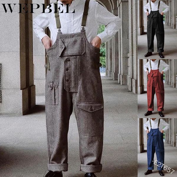 wepbel new fashion men casual full length straight overalls jumpsuit plus size bib overalls pencil long pants with pockets s-5xl, Black
wepbel new fashion men casual full length straight overalls jumpsuit plus size bib overalls pencil long pants with pockets s-5xl, Black