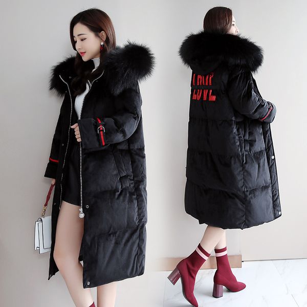 cotton women 2018 new winter coat plus fertilizer in the long section loose thin embroidered cotton jacket tide, Black
cotton women 2018 new winter coat plus fertilizer in the long section loose thin embroidered cotton jacket tide, Black
