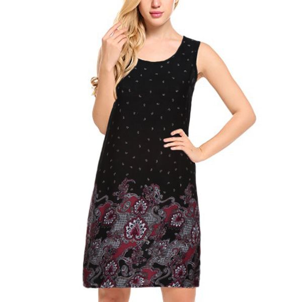 2018 dress female new fashion women sleeveless dot cotton soft bohe floral party casual short mini dress vestidos robe, Black;gray
2018 dress female new fashion women sleeveless dot cotton soft bohe floral party casual short mini dress vestidos robe, Black;gray