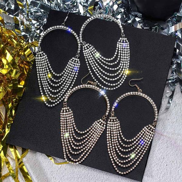2019 new european luxury exaggerated long tassel glitter earrings for women show party decoration jewelry bridal bride wedding, Silver
2019 new european luxury exaggerated long tassel glitter earrings for women show party decoration jewelry bridal bride wedding, Silver