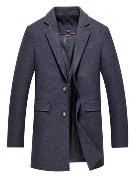 men designer winter coats thick long sleeve lapel neck loose men blends coats casual single breasted male outerwear, Black
men designer winter coats thick long sleeve lapel neck loose men blends coats casual single breasted male outerwear, Black