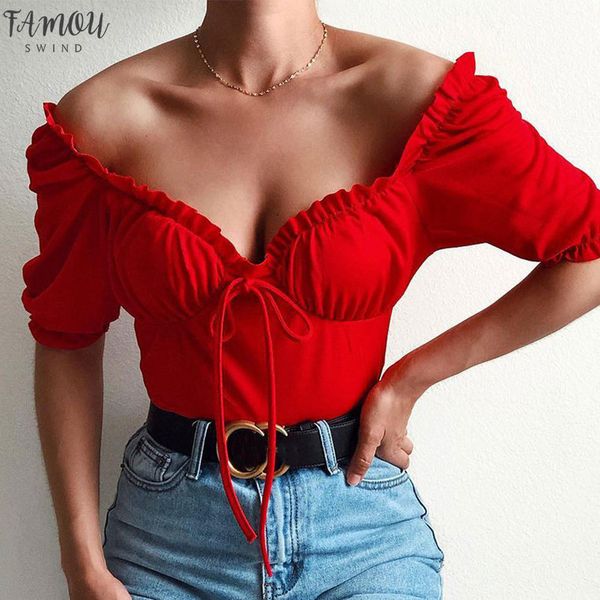 vintage summer women casual tee shirt slash neck short sleeve chest lace up fold short crop cotton shirt haut femme, White
vintage summer women casual tee shirt slash neck short sleeve chest lace up fold short crop cotton shirt haut femme, White