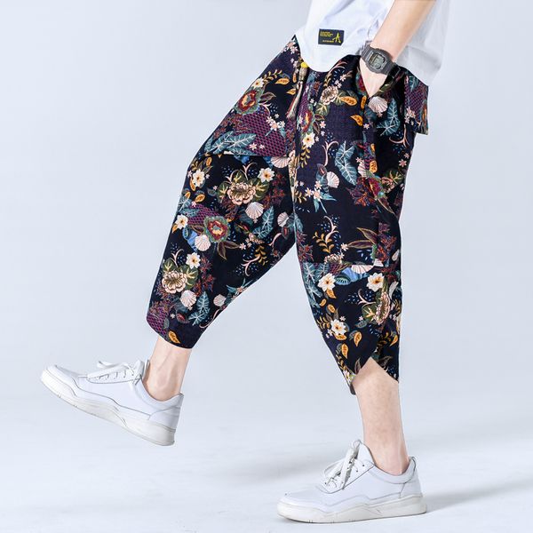 2020 sinicism brand clothing fashion male summer printing cotton linen casual pants/men's elastic waistline beach pants s-5xl, Black
2020 sinicism brand clothing fashion male summer printing cotton linen casual pants/men's elastic waistline beach pants s-5xl, Black