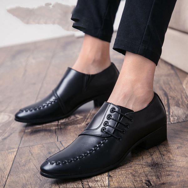 Mens Formal Shoes Business Leather Shoes Pointed Toe Slip-on Leather Loafers Men Dress Shoes Leisure, Black
Mens Formal Shoes Business Leather Shoes Pointed Toe Slip-on Leather Loafers Men Dress Shoes Leisure, Black