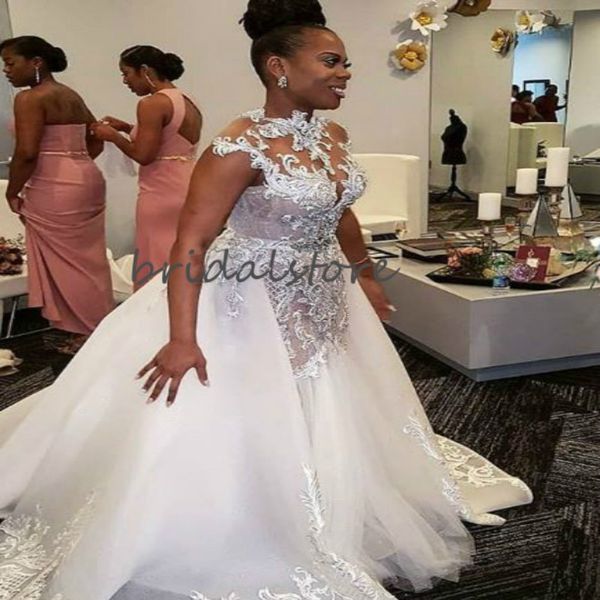 country mermaid wedding dresses with overskirt vintage sheer neck african garden wedding gowns with 3d lace sweep train bridal dress 2020, White
country mermaid wedding dresses with overskirt vintage sheer neck african garden wedding gowns with 3d lace sweep train bridal dress 2020, White