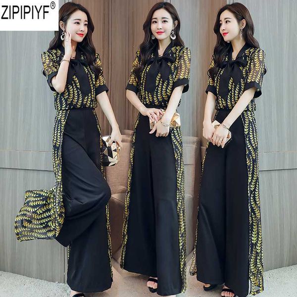 2018 new summer casual streetwear suits women classic print bow collar short sleeve blouse+ wide leg full length pant suit c1388, White
2018 new summer casual streetwear suits women classic print bow collar short sleeve blouse+ wide leg full length pant suit c1388, White