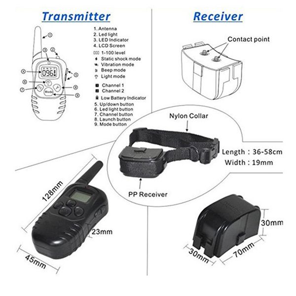 300m remote rechargeable and waterproof electronic dog training collar with lcd display for pet dog sbarking collars 998dr
300m remote rechargeable and waterproof electronic dog training collar with lcd display for pet dog sbarking collars 998dr